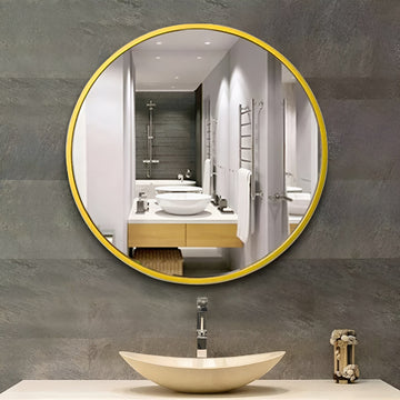 Large Round Wall Mounted Mirror Bathroom Bedroom Makeup Dressing Mirror Circle