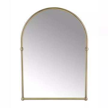 Arched Framed Mirror Traditional Victorian Antique Bronze 490mm Brass ENKI