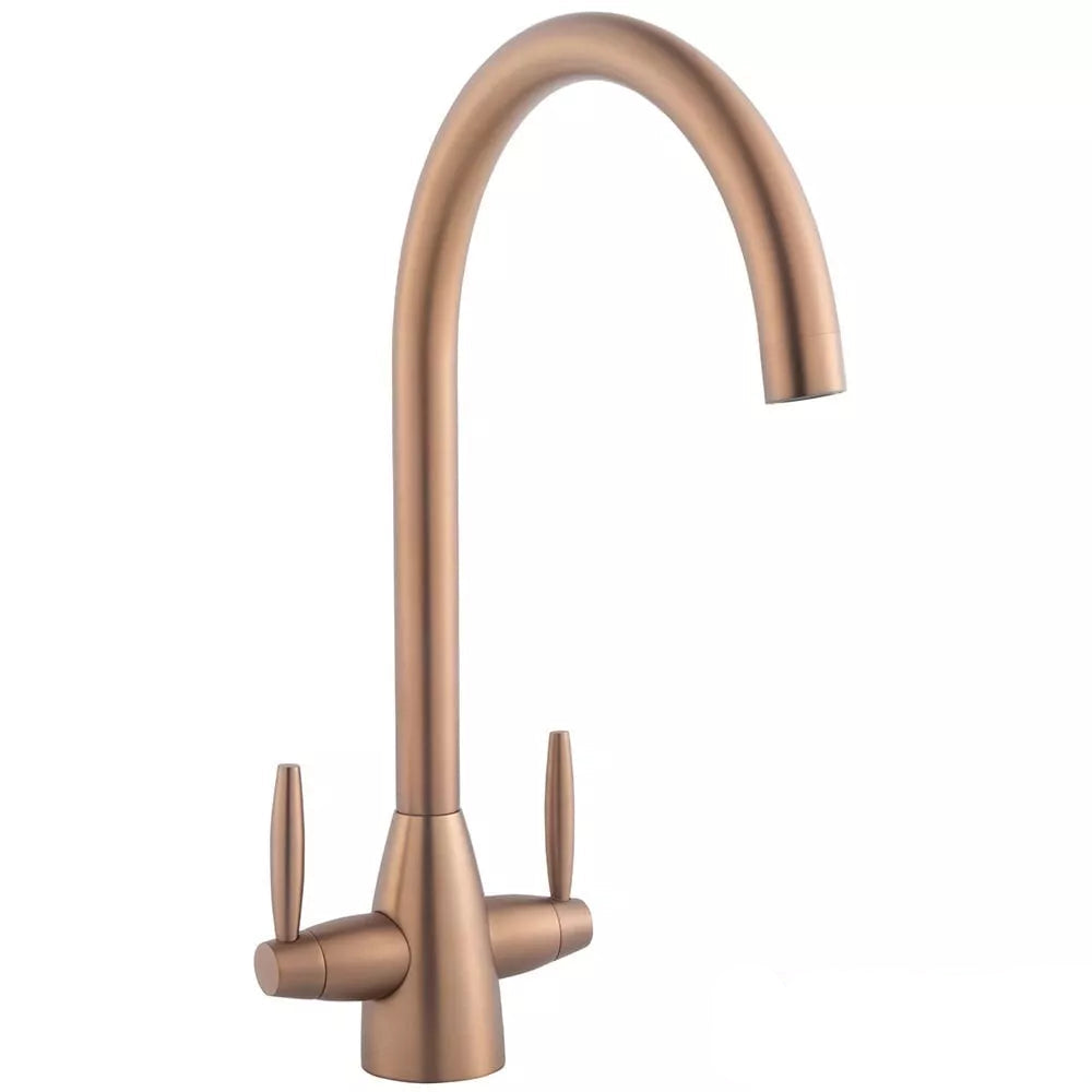 Astini Sopra Copper Twin Lever Kitchen Mixer Tap