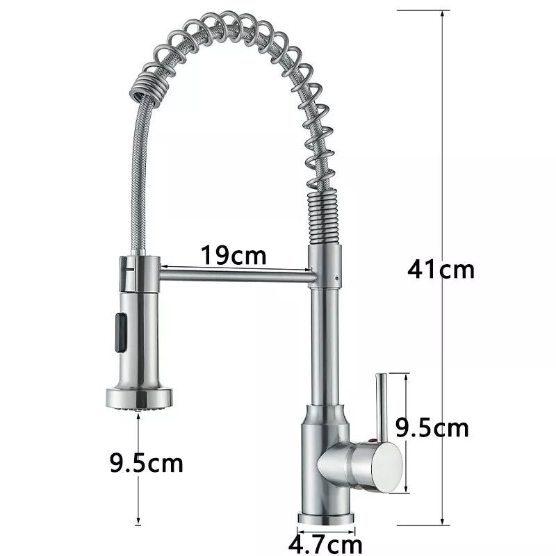 Modern Monobloc Pull Out Kitchen Mixer Tap Single Lever 360° Dual Spout Spray UK