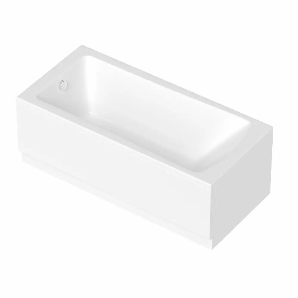 Modern Bathroom Single Ended Wide Square Bath Bathtub Gloss White