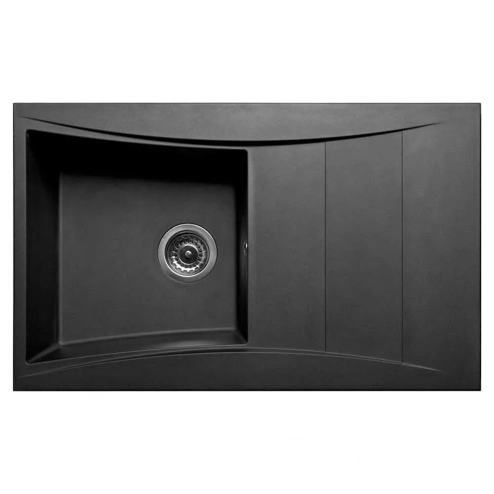 Astini Xeron 1.0 Bowl Black SMC Synthetic Reversible Kitchen Sink & Waste