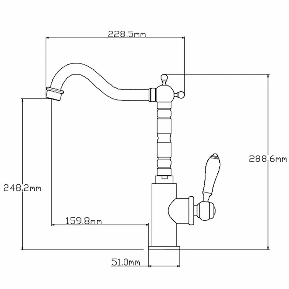 LSC Redbridge Brushed Copper Traditional Single Lever Kitchen Sink Mixer Tap