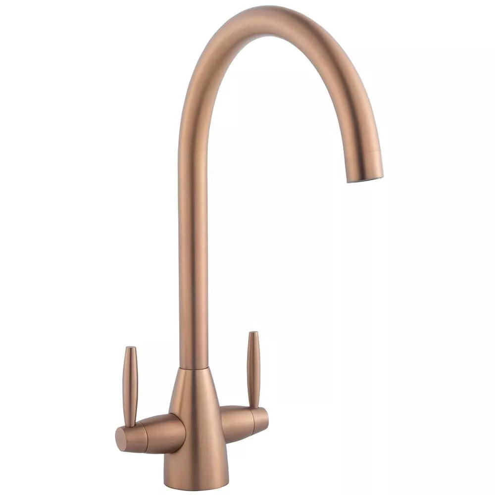 Astini Sopra Copper Twin Lever Kitchen Mixer Tap