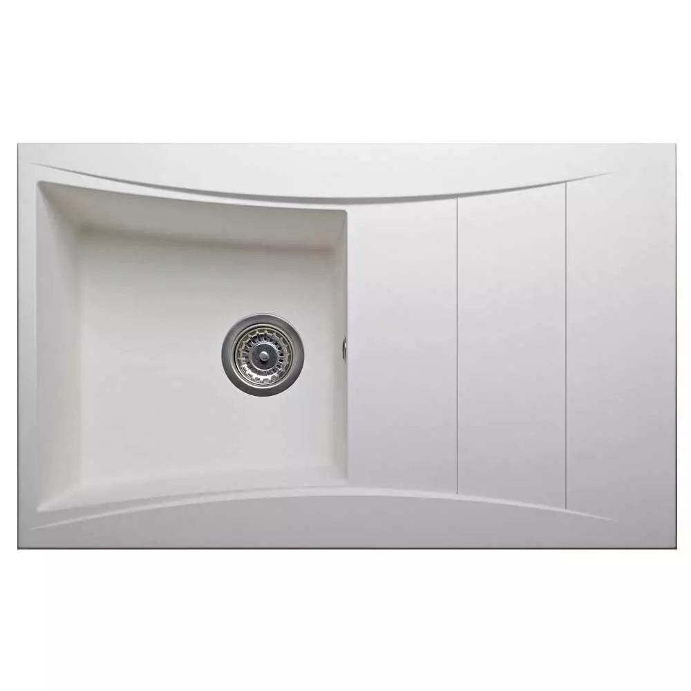 Astini Xeron 1.0 Bowl White SMC Synthetic Reversible Kitchen Sink & Waste