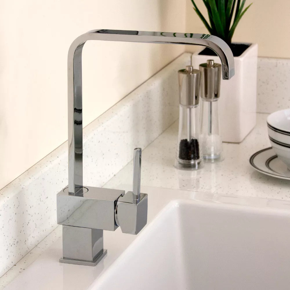 Cosmo Brush Steel Single Lever Swivel Spout Kitchen Sink Mixer Tap 5EBS