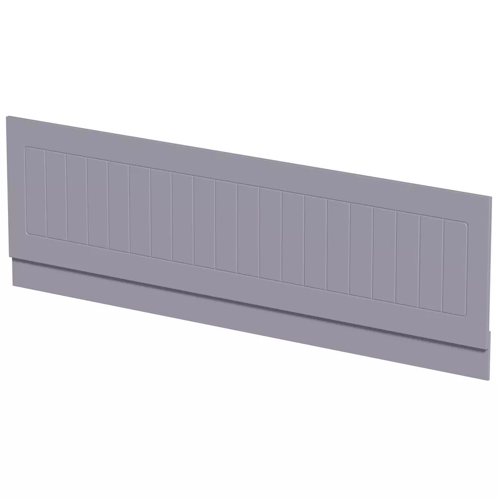 Grey Gloss Bath Panel 1700mm - Tongue & Groove Side MDF Bathroom