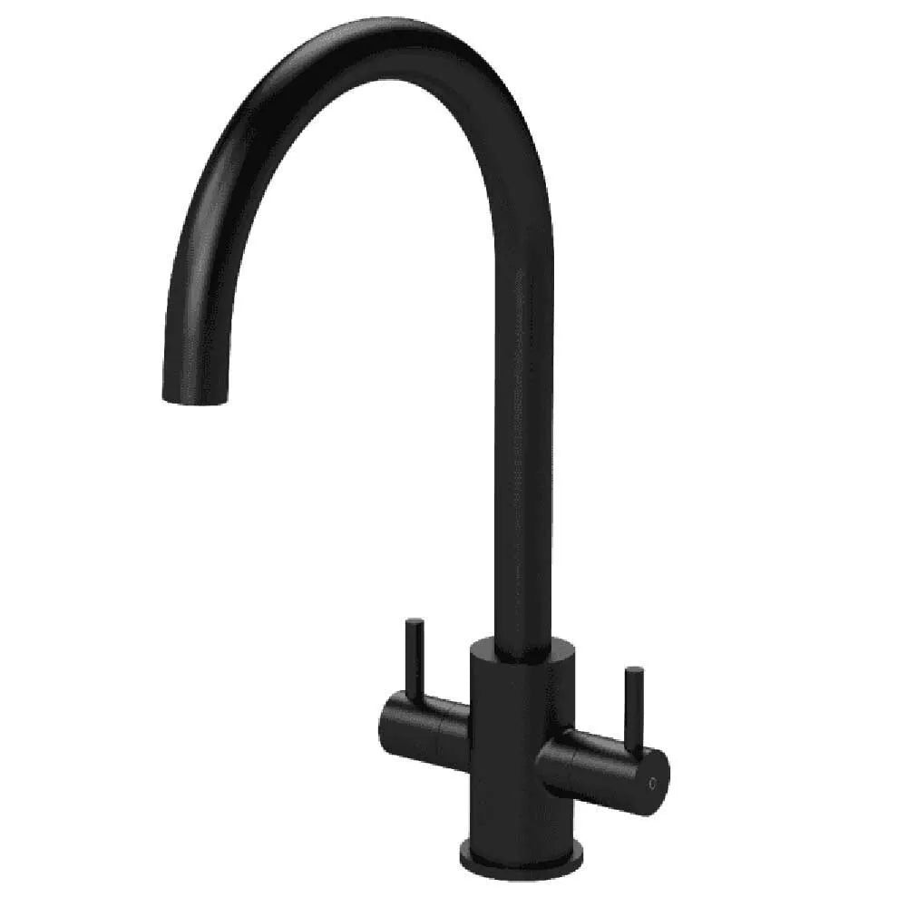 Astini Roxor Matt Black Mono Dual Lever Kitchen Mixer Tap